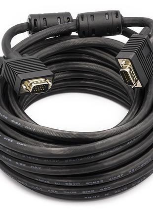Відео кабель PowerPlant VGA-VGA, 10 м, Double ferrites