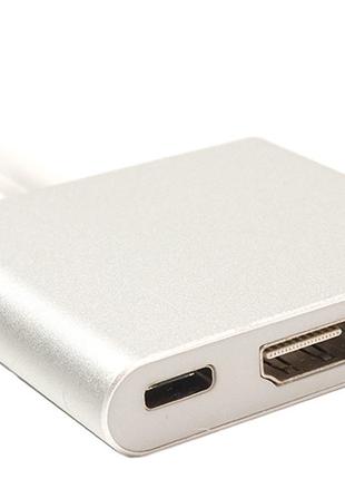Кабель-перехідник PowerPlant USB Type-C - HDMI/USB Multiport A...