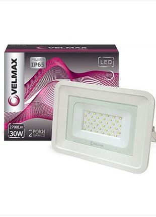 LED светильник прожектор 30W 6200K 2700Lm угол 120, Velmax 00-...