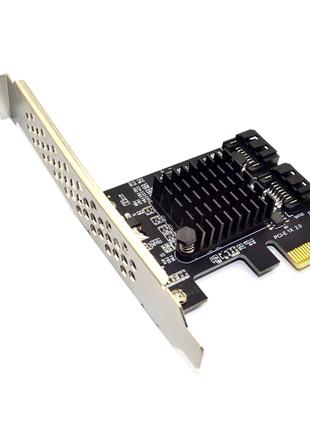 Контроллер 2 портов SATA на PCI-E x1, адаптер