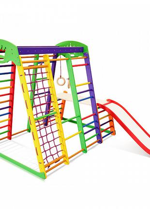 Детская разноцветная игровая площадка с горкой «Акварелька Plu...