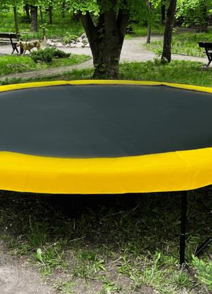 Батут жовтий без сітки KIDIGO Ukraine, діаметр 426 см