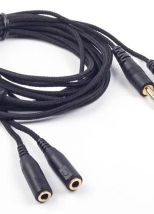Аудио кабель удлинитель сплиттер 3.5мм для наушников SteelSeri...