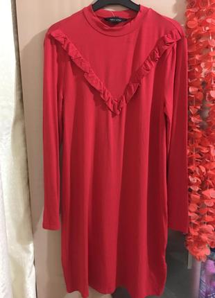 Нереально красивое красное фирменное платье new look