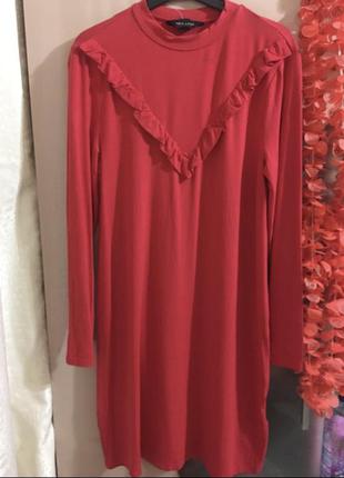 Нереально красивое красное фирменное платье new look