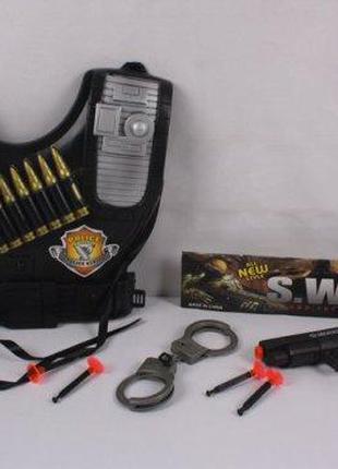 Поліцейський набір 2012М-03 жилет пістолет наручники., див. опис