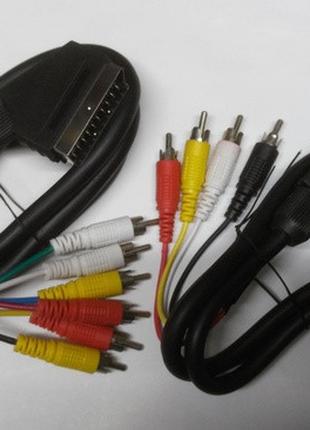 Кабель Скарт на 6 тюльпанов, SCART - 6 RCA