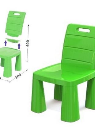 Стілець табурет Долони зеленый Пластиковый стул детский