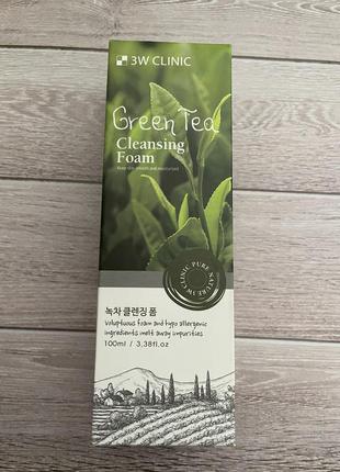 Пенка для умывания зелёный чай корея
