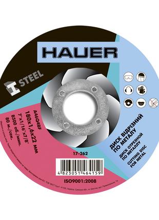 Диск отрезной Hauer по металлу 180 х 1.6 х 22 мм (17-262)
