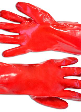 Перчатки резиновые Technics маслостойкие красные 35 см (16-226)
