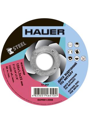 Круг отрезной Hauer по металлу 125 х 1.2 х 22.2 мм (17-247)