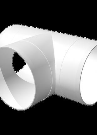 Трійник круглий Ера пластиковий білий 100 мм (60-188)