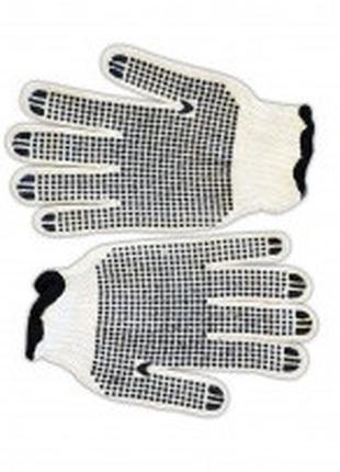 Перчатки вязаные Technics (16-002) белые с вкраплением, L (пар.)