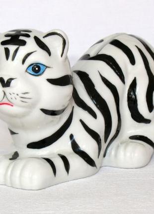 Копилка керамическая Белый Тигр фигурка декоративная статуэтка...