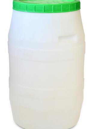 Бидон пищевой Украина белый пластиковый 50 л (66-723)