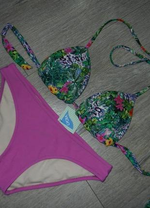 *calzedonia*нарядный раздельный купальник на поролоне
