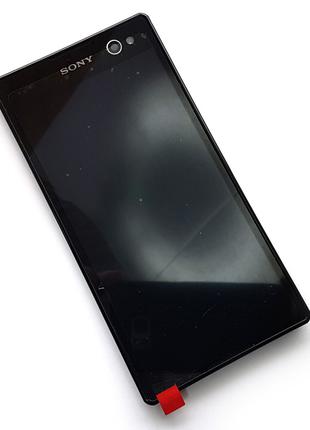 Дисплей Sony D2502 Xperia C3 Dual с тачскрином и рамкой, черны...