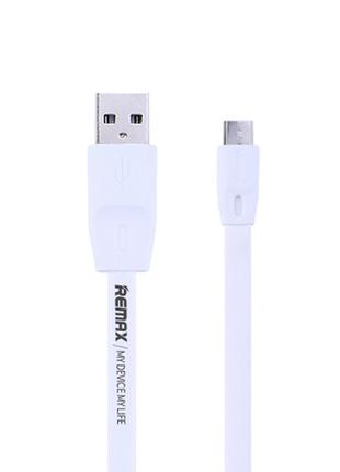 USB дата-кабель Remax Full Speed RC-001m microUSB белый 1m