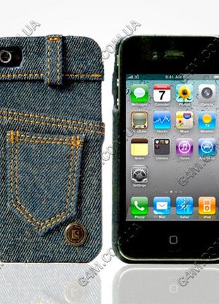 Накладка джинсовая LIFESTYLE для iPhone 4G/4S