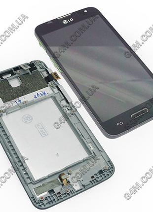 Дисплей LG D320, D321, MS323 Optimus L70 черный с тачскрином и...