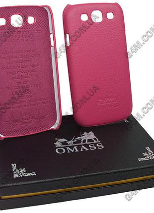 Накладка кожанная OMASS для Samsung i9300 Galaxy S3 розовая
