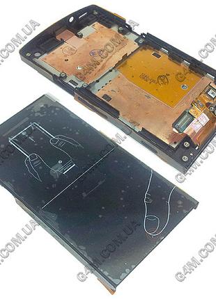 Дисплей Sony LT26i Xperia S с черным тачскрином и рамкой (Ориг...