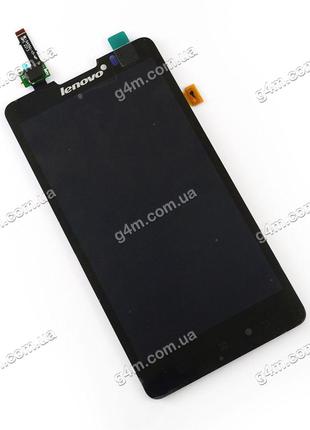 Дисплей Lenovo P780 с тачскрином черный (Оригинал China) V3