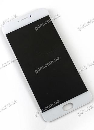 Дисплей Meizu M3 Note (M681H) с тачскрином, белый (шлейф вверх)