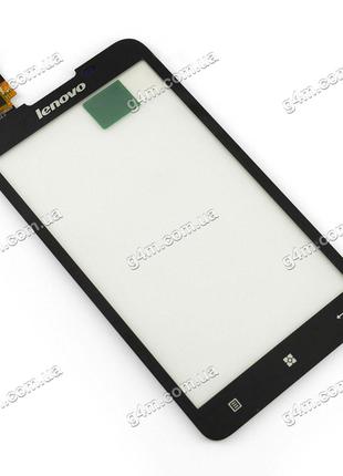 Тачскрин для Lenovo A590 черный с клейкой лентой