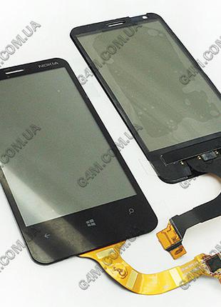 Тачскрин для Nokia Lumia 620 черный (Rev-4)