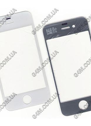 Стекло сенсорного экрана для Apple iPhone 4, 4G, 4S белое