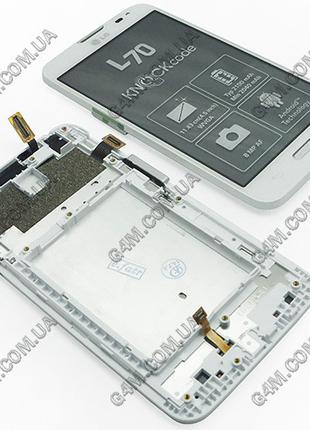Дисплей LG D320, D321, MS323 Optimus L70 белый с тачскрином и ...