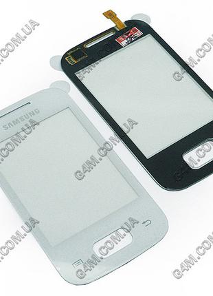 Тачскрин для Samsung S5300, S5302 Galaxy Pocket белый с клейко...