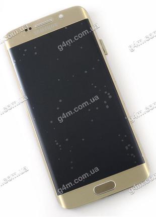 Дисплей Samsung G925F Galaxy S6 EDGE золотистый, полный компле...