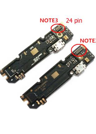 Плата роз'єму зарядки Xiaomi Redmi Note 3 (24 pin) з компонентами