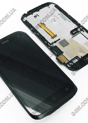 Дисплей HTC T328W Desire V с тачскрином и черной рамкой (Ориги...