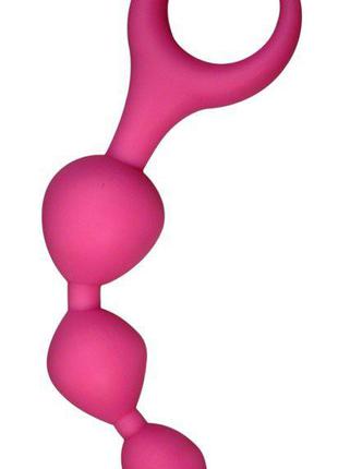 Анальные шарики Alive Triball Pink, силикон, макс. диаметр 2см...