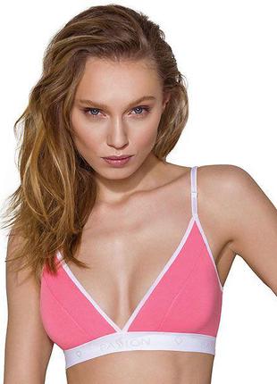 Спортивный топ с двойными бретелями Passion PS007 TOP pink, si...