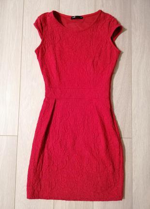 Красное платье короткое oodji