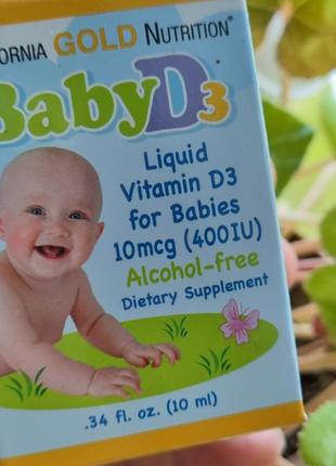 California gold nutrition baby d3 , витамин d3 в каплях для мл...