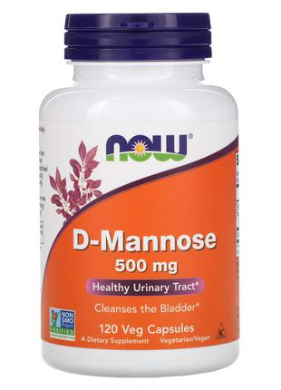 D-манноза, 500 мг, 120 капсул очистка почек, от цестита Now Foods