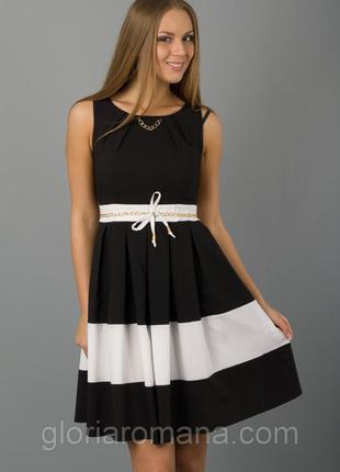 Черно-белое платье