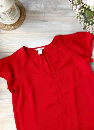 Червона яскрава блуза h&m