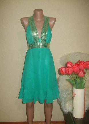 Распродажа!!! красивое платье asos, шикарного зеленого цвета ,xs