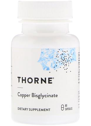 Медь (Бисглицинат), Copper Bisglycinate, Thorne Research, 60 к...