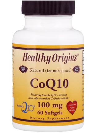 Коэнзим Q10, Kaneka (COQ10), Healthy Origins, 100 мг, 60 желат...