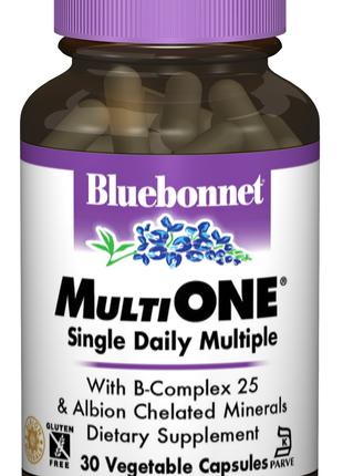 Мультивитамины с железом, MultiONE, Bluebonnet Nutrition, 30 г...