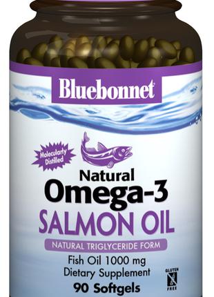 Натуральная Омега-3 из Лососевого Жира, Bluebonnet Nutrition, ...