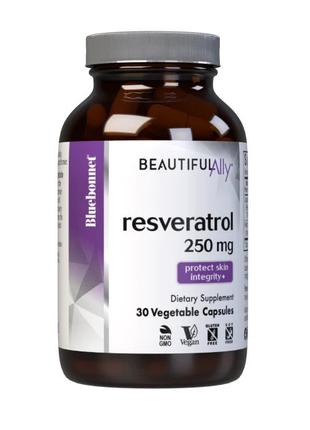 Ресвератрол 250 мг, Beautiful Ally, Bluebonnet Nutrition, Resv...